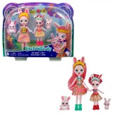 ENCHANTIMALS SET PAPUSI SURORI SI ANIMALUTELE LOR BREE BUNNY SI TWIST SI BEDELIA BUNNY SI TAPPY
