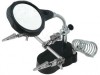 Lupa 65mm cu Suport PCB si Iluminare LED, Stativ Ciocan Lipit, Fixare Componente SMD/THT