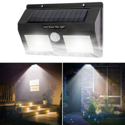 Aplica solara cu 40 led-uri 6500k senzor miscare 120 grade timer ip65 foto