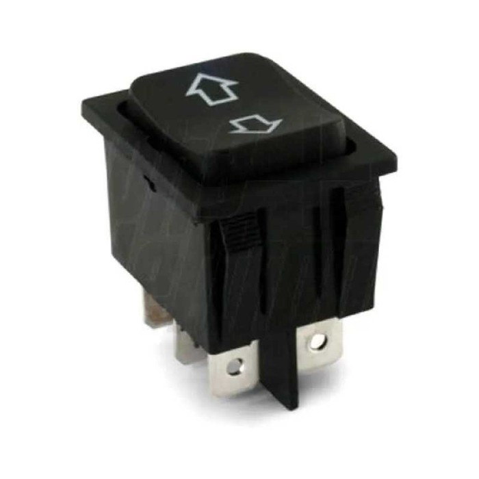 Buton comutator 12V 35A (MOM)-OFF-(MOM) fara retinere 28x22mm negru
