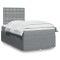 vidaXL Pat box spring cu saltea, gri deschis, 120x190 cm, textil 3292009