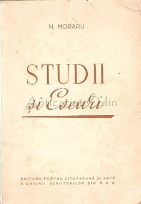 Studii Si Eseuri - N. Moraru foto