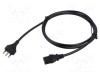 Cablu 3x1mm2 CEI 23-50, mufa IEC C13 mamă, 1,8m, negru - Qualtek Electronics