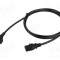 Cablu 3x1mm2 CEI 23-50, mufa IEC C13 mamă, 1,8m, negru - Qualtek Electronics