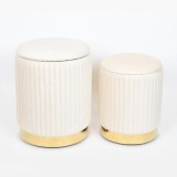 Set taburete Ivory Gold cu spatiu depozitare