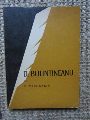 D. Bolintineanu - D. PACURARIU foto