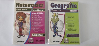 CD MATEMATICA MATEMAGIA CLASA A III A SI CLASA A IV A SI CD GEOGRAFIE CLASA A IV A ROMANIA SI EUROPA IN CONFORMITATE CU PROGRAMA foto
