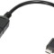 CABLU adaptor OTG LOGILINK, pt. smartphone, Micro-USB 2.0 (T) la USB 2.0 (M), 20cm, asigura conectarea telef. la o tastatura, HUB, stick, etc., negru,