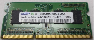 Memorie laptop Samsung M471B2873EH1-CF8 memory module 1 GB DDR3 1066 MHz foto