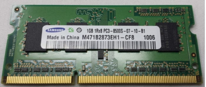 Memorie laptop Samsung M471B2873EH1-CF8 memory module 1 GB DDR3 1066 MHz