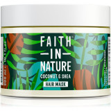 Faith In Nature Coconut &amp; Shea masca hidratanta pentru păr uscat și deteriorat 300 ml