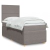 VidaXL Pat box spring cu saltea, gri taupe, 90x200 cm, textil 3294236