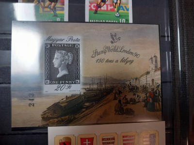 Ungaria.1990 - 150 prima marcă poștală, MNH Nedantelat - Mi 4085 B - Bloc 209 B foto