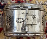 S - medicale - casoleta sterlizat instrumente medicale - vintage - 13 cm diametrul - piesa de colectie