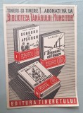 Tineri si Tinere ! Abonati-va la ,,Biblioteca Tanarului Muncitor&quot; - Editura Tineretului poster - afis - reclama