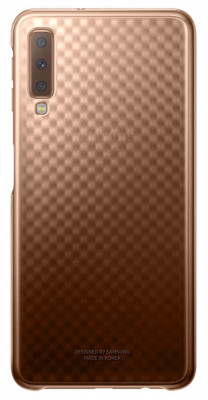 Husa Samsung EF-AA750CFEGWW plastic auriu semitransparent degrade pentru Samsung Galaxy A7 2018 (A750) foto