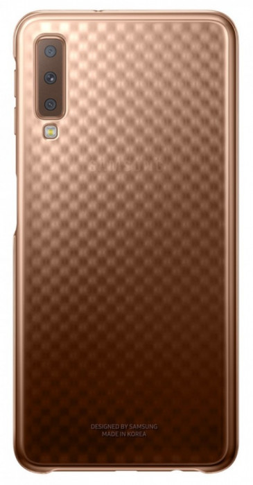 Husa Samsung EF-AA750CFEGWW plastic auriu semitransparent degrade pentru Samsung Galaxy A7 2018 (A750)