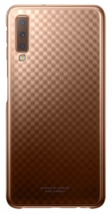 Husa Samsung EF-AA750CFEGWW plastic auriu semitransparent degrade pentru Samsung Galaxy A7 2018 (A750)
