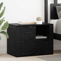 vidaXL Dulap de noapte Stejar negru 60 x 36 x 45 cm Lemn compozit 881089