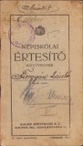 A2371 N&eacute;piskolai &eacute;rtesitő k&ouml;nyvecske, carnet de elev pentru școlile poporale, 1945, T&acirc;rgu Mureș