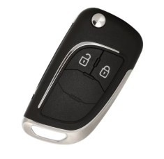 Carcasa Cheie Auto tip Briceag Techstar pentru Opel, Vauxhall, Chevrolet &ndash; 2 Butoane, Elemente Cromate