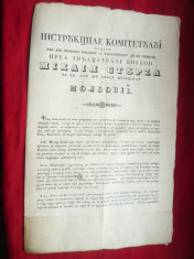 Document 1 ian.1841 - Instructiuni Comitet administr mosii ale lui Mihail Sturza foto