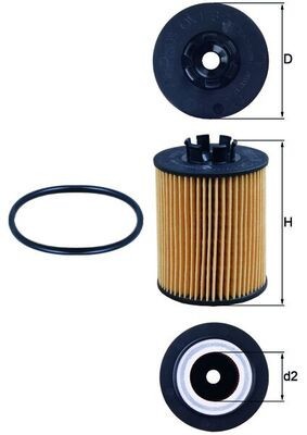 MAHLE OX 173/2D Filtru ulei foto
