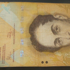 Bancnota exotica 100 BOLIVARES - VENEZUELA, anul 2011 * Cod 499 - circulata