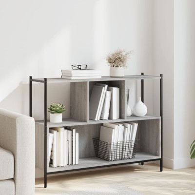 vidaXL Bibliotecă, gri sonoma, 102x28x77,5 cm, lemn prelucrat 838901 foto