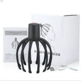 Aparat profesional de masaj capilar, pentru relaxarea scalpului si eliberare a stresului, Incarcare USB, Negru,