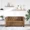 vidaXL Canapea Chesterfield, 2 locuri, maro, piele ecologică 243619