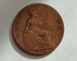 C50 - Moneda foarte veche - Anglia - Half penny - 1896