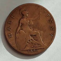 M3 C50 - Moneda foarte veche - Anglia - Half penny - 1896