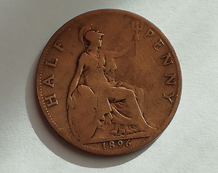 M3 C50 - Moneda foarte veche - Anglia - Half penny - 1896