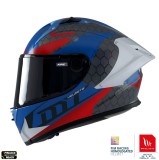 Cumpara ieftin Casca integrala pentru scuter - motocicleta MT KRE+ Carbon Projectile D7 albastru lucios &ndash; 100% carbon &ndash; FIM approved XS (53/54cm)