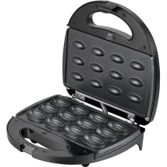 Aparat de facut nuci Heinner Dessert Supreme HNM-750BKS, 750 W, Capacitate 12 bucati, Placi detasabile, Negru