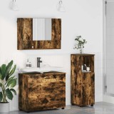 Cumpara ieftin Set de mobilier pentru baie 3 buc. Stejar fumuriu