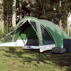 vidaXL Cabină cort de camping, 4 persoane, verde, impermeabil 94713