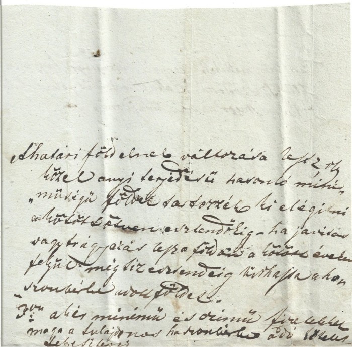 A3789N Act privitor la un teren, limba maghiară, Transilvania, secolul al XIX-lea/Magyar nyelvű okirat