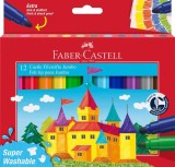 Carioca 12 culori Jumbo Superwashable Faber-Castell, Faber Castell