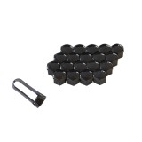 Set 20 capace prezoane negre 21 mm cu cleste montaj pentru roti auto