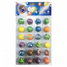 Set 24 Mingi Saritoare 3cm Diverse Culori Bile Hi Bouncing Balls foto