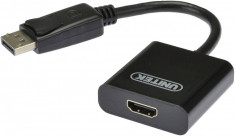 Adaptor UNITEK DisplayPort - HDMI 0.1m Black foto