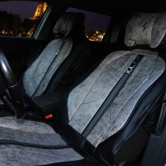 Set huse scaune auto universale, piele ecologica, 7 piese foto