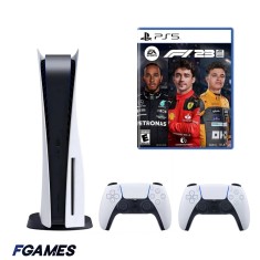 Consola Sony Playstation 5, Ps5 Disk Edition 825gb + Doua Controllere + Formula 1, F1 23 PlayStation 5, Second-Hand