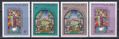 Nauru 1975 - Crăciun - Vitralii, MNH foto