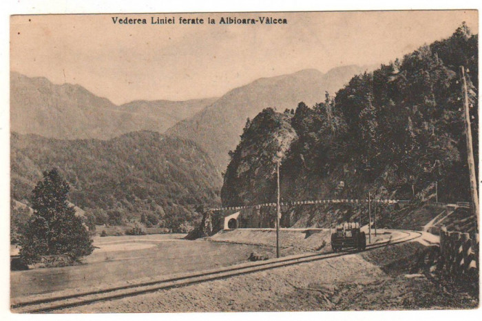 SV * Calea Ferata ALBIOARA - VALCEA * drezina pe sine * tunel feroviar