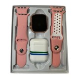 Set casti wireless si ceas smart watch, monitorizare activitati fizice, somn, ritm cardiac, pedometru, player muzica, notificari Apeluri/Sms/Social me