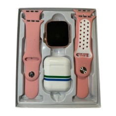 Set casti wireless si ceas smart watch, monitorizare activitati fizice, somn, ritm cardiac, pedometru, player muzica, notificari Apeluri/Sms/Social me
