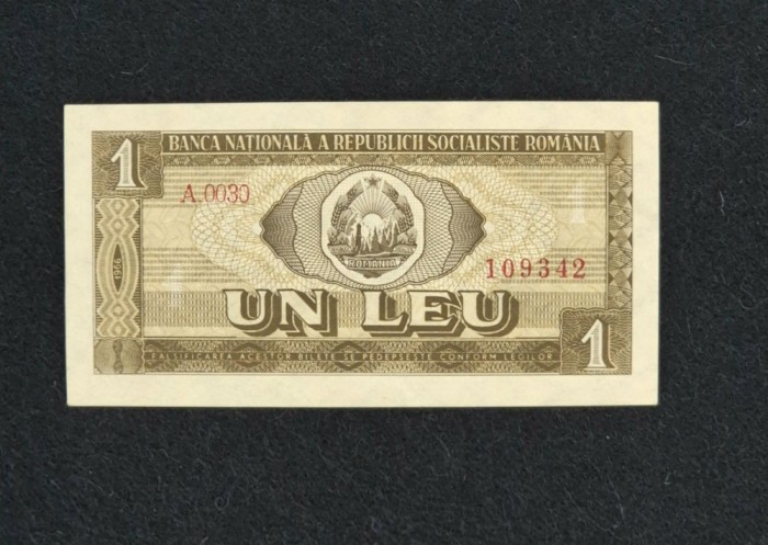 Bancnota 1 LEU 1966